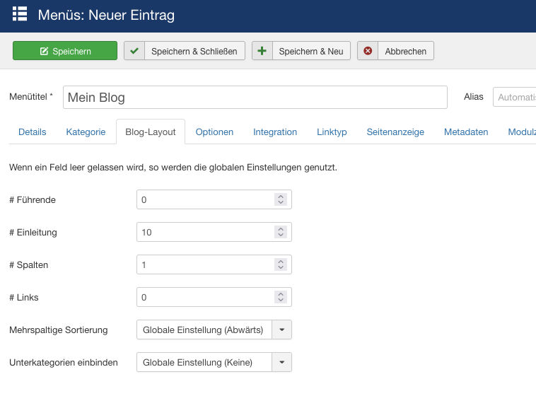 Beiträge Kategorieübersicht