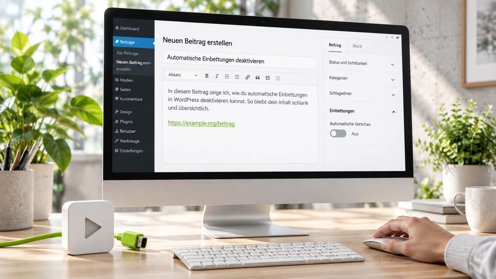 Einbetten-Funktion für WordPress deaktivieren