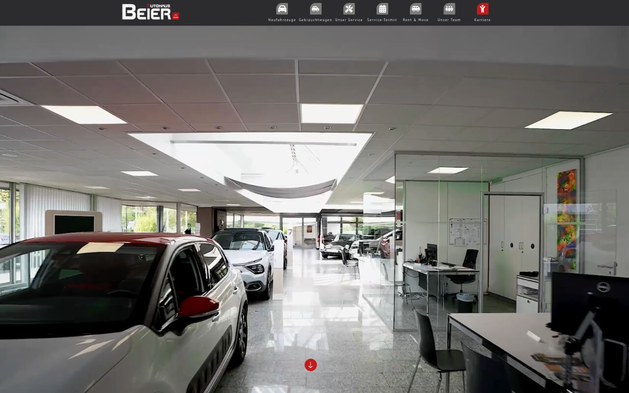 Website Autohaus Beier, Karlsruhe - Webdesign, Webentwicklung, Joomla