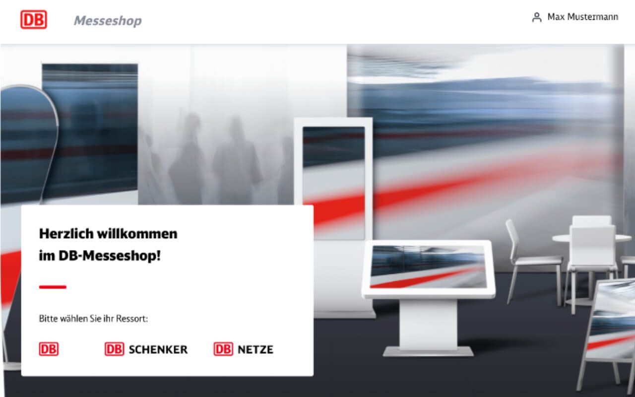Webentwicklung Messeshop der Deutschen Bahn