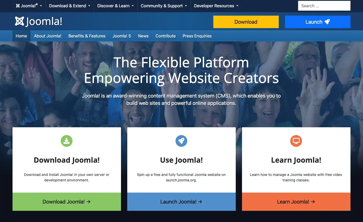 Joomla.org - zentrale Plattform für das Joomla CMS