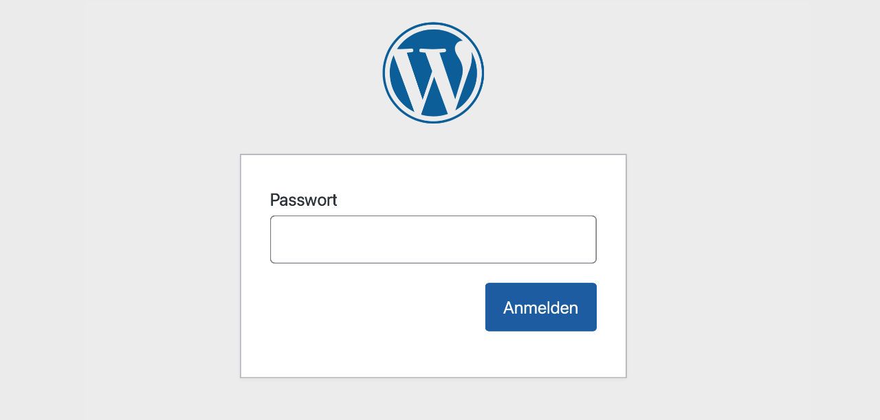 Passwortschutz für WordPress Website einrichten