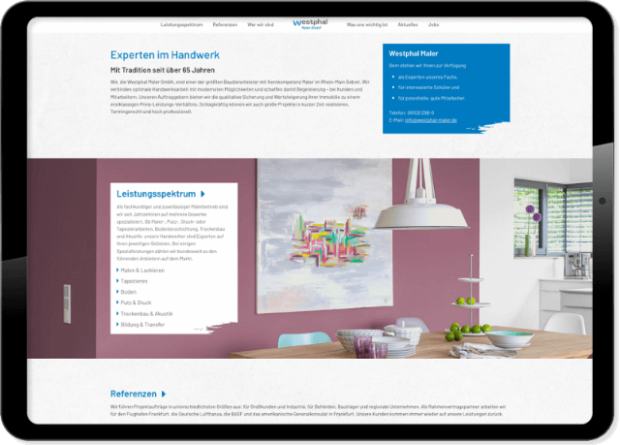 Homepage Programmierung Handwerk Westphal