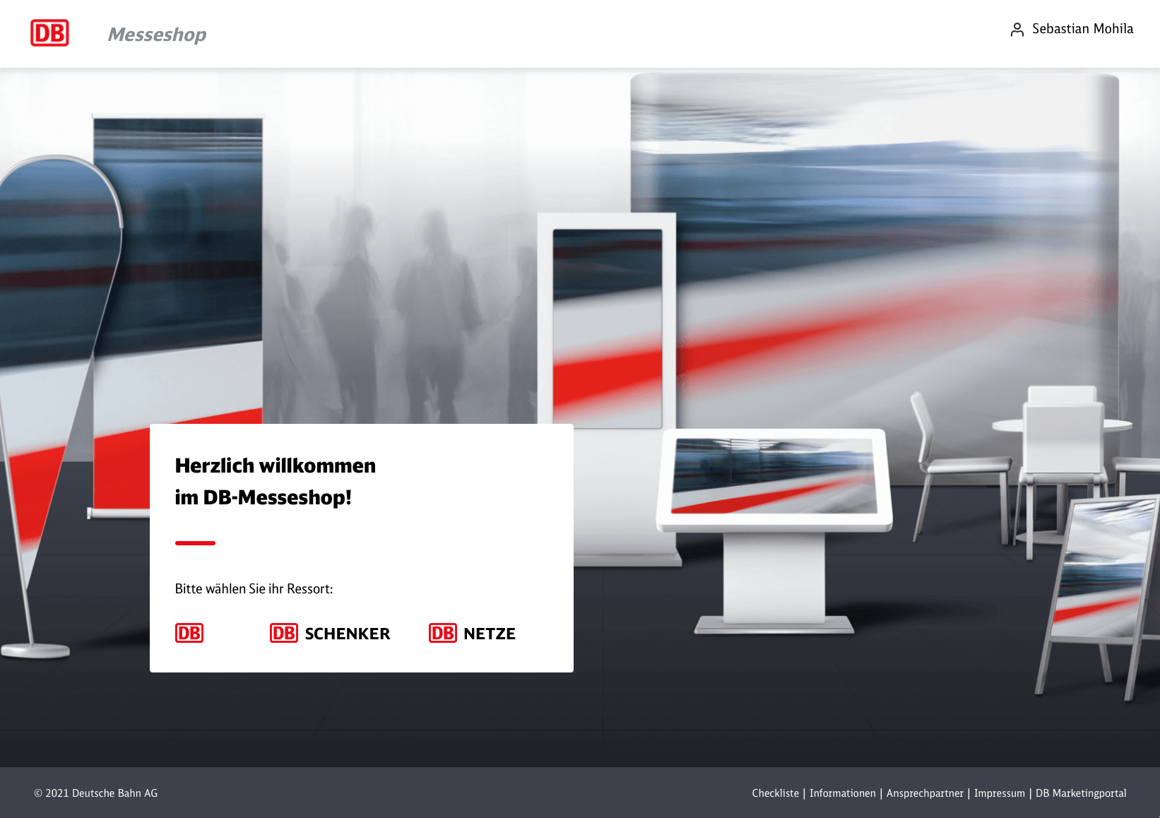 Programmierung Onlineshop - Deutsche Bahn - Startseite