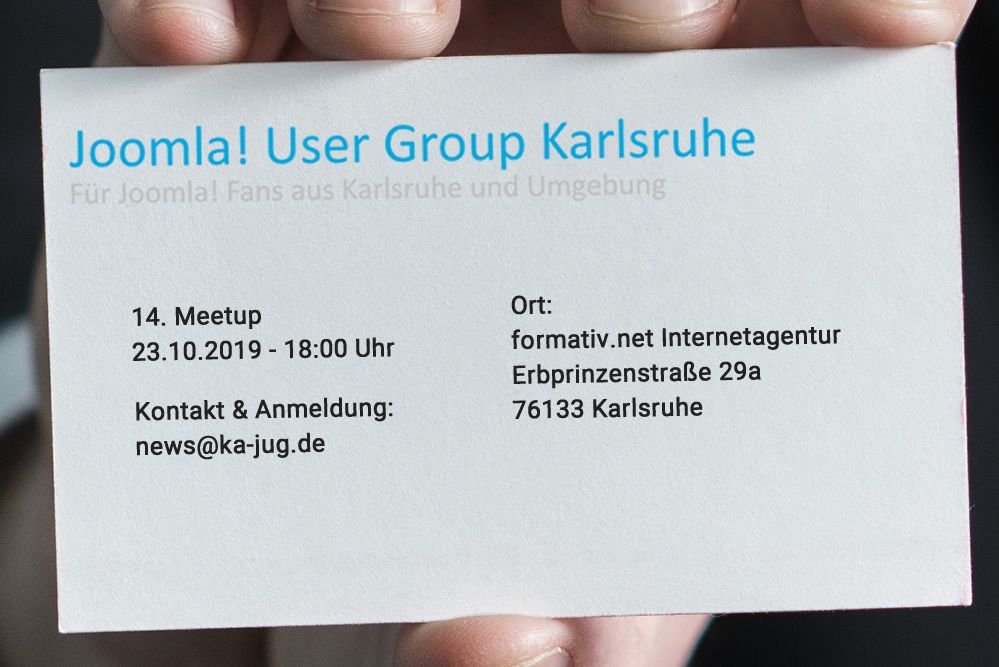 14. Meetup - Joomla! User Group Karlsruhe