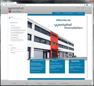Webdesign und Immobiliendatenbank für Westphal