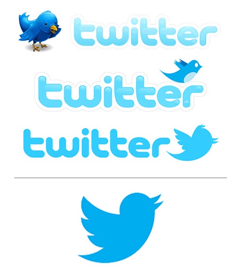 Twitter - vom Logo mit Markenname bis zum Icon-Logo
