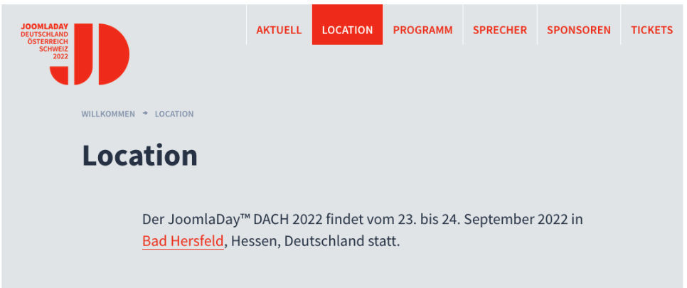 JoomlaDay 2022 - Bad Hersfeld